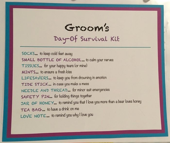 Groom’s gift
