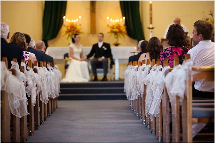Sitting down during wedding ceremony 1