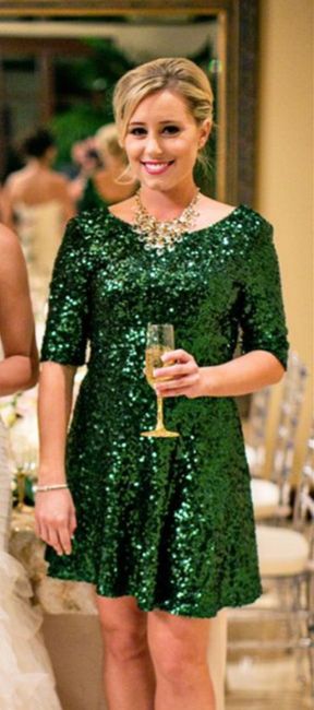 Sparkly Green Bridesmaid Dresses 5