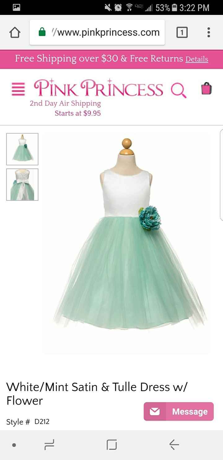 Color of flower girls dresses - 1