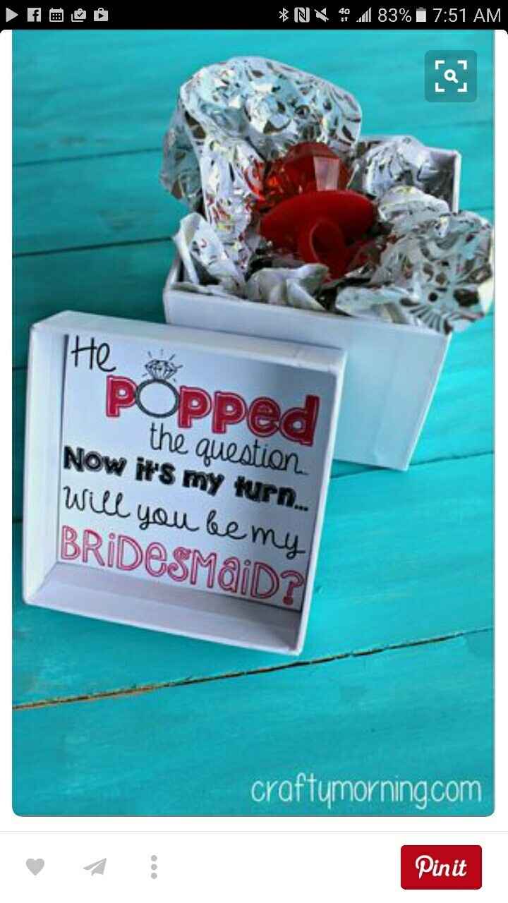How did you ask your bridesmaids to be in your wedding?