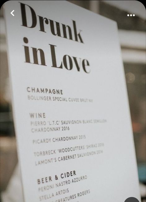Bar Menu