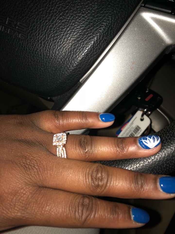 Who has a rose gold ring? - 1