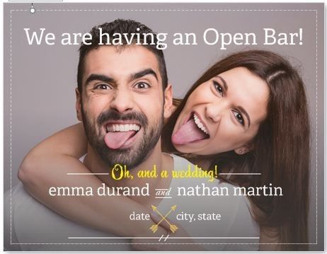Save the date/invite layout app