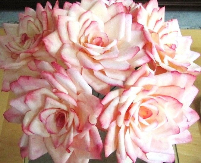 Paper Flowers are a big part of our decor...