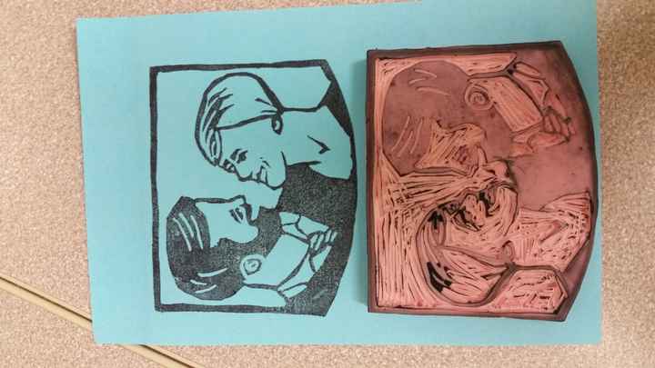 DIY Handcarved Portrait stamp finished!