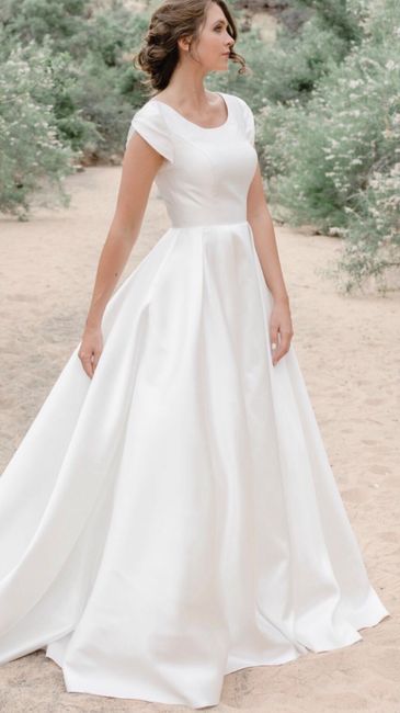 Simple plain/satin-ish wedding gown? Picture!! 3