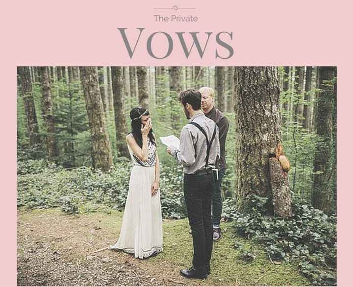Private vow reading.