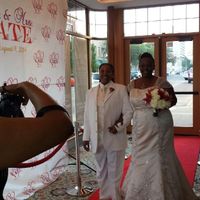 Photo Backdrop at wedding - what size and where to put it?