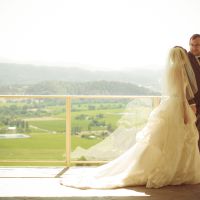 It's a rainy day here on the East Coast, I'm in need of sunshine.  So show me your wedding dress