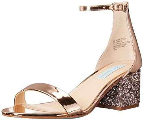 Glittery rose gold heels?