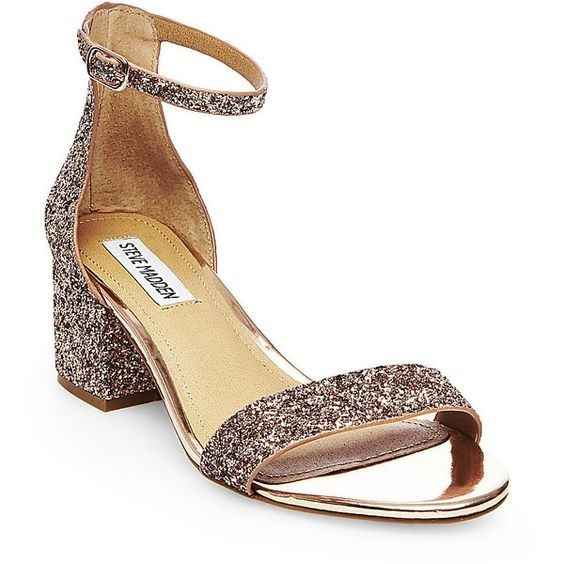 Glittery rose gold heels?