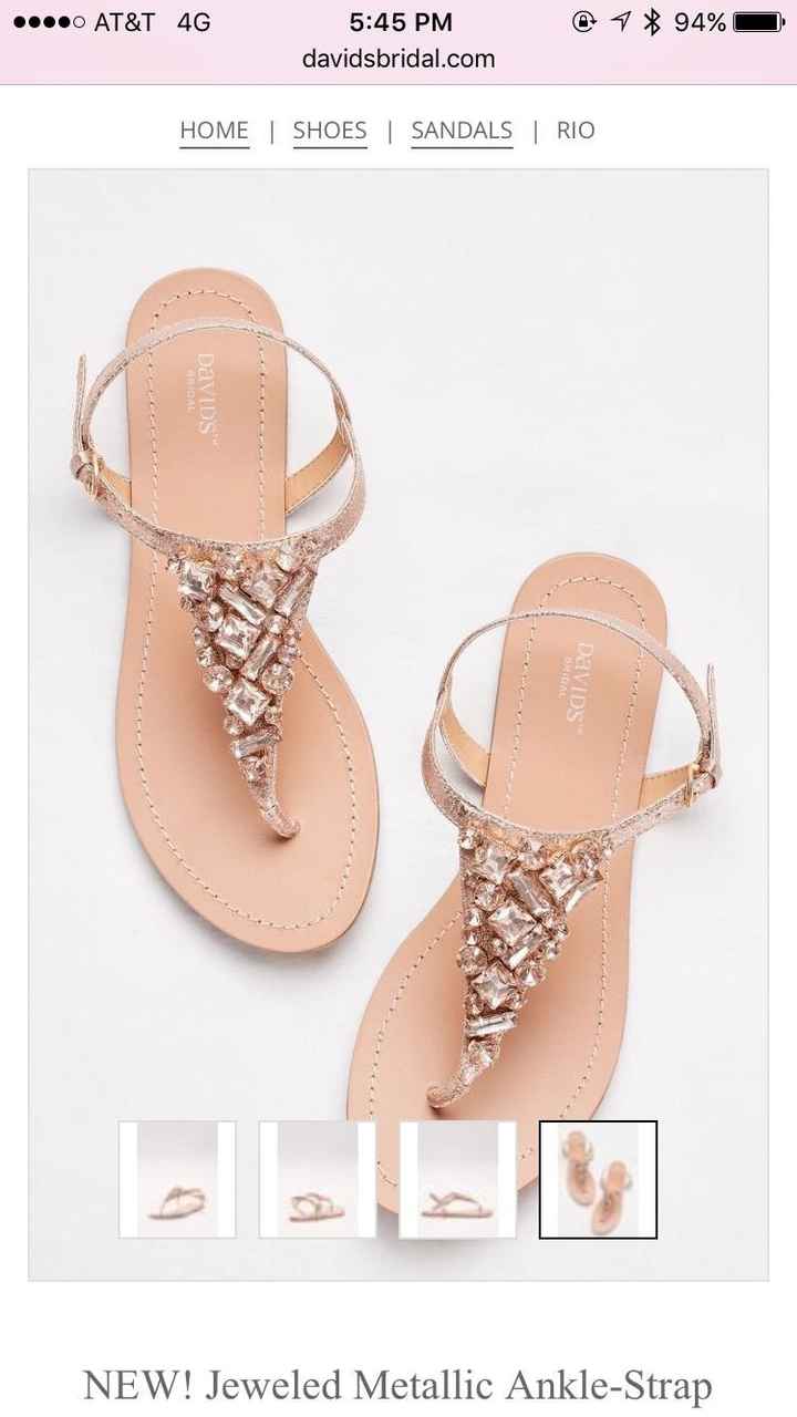 Brides wearing comfortable sandals?  Let me see them!