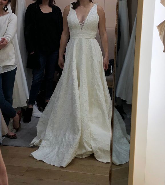 Wedding dress help! Opinions on where this dress should sit on my torso - 1