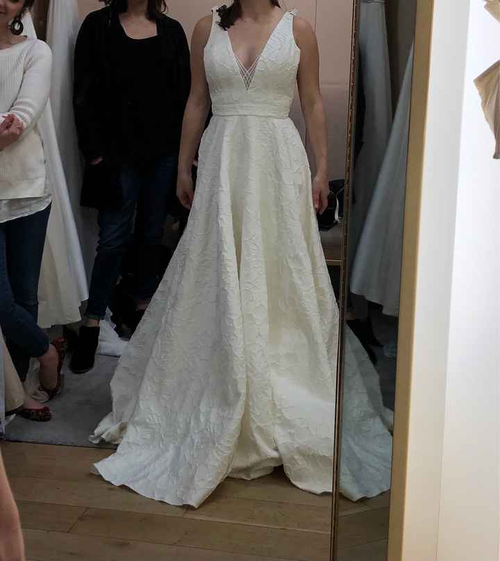 Wedding dress help! Opinions on where this dress should sit on my torso - 1