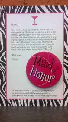 Asking friends to be bridesmaids via Cards?