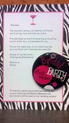 How did you ask your bridesmaids?