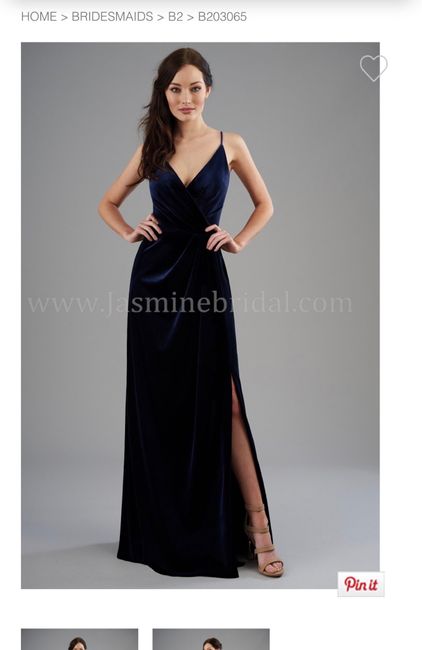 Velvet bridesmaids dresses - 1