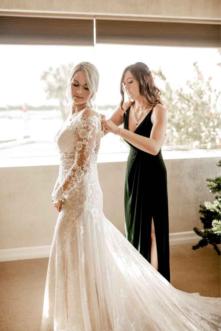 Velvet bridesmaids dresses - 2