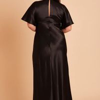 iso Jesse Satin Black Curve Dress - Birdy Grey - 2