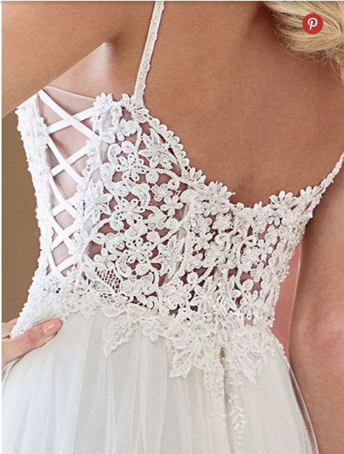 Adding a corset to a lace back wedding dress - 1
