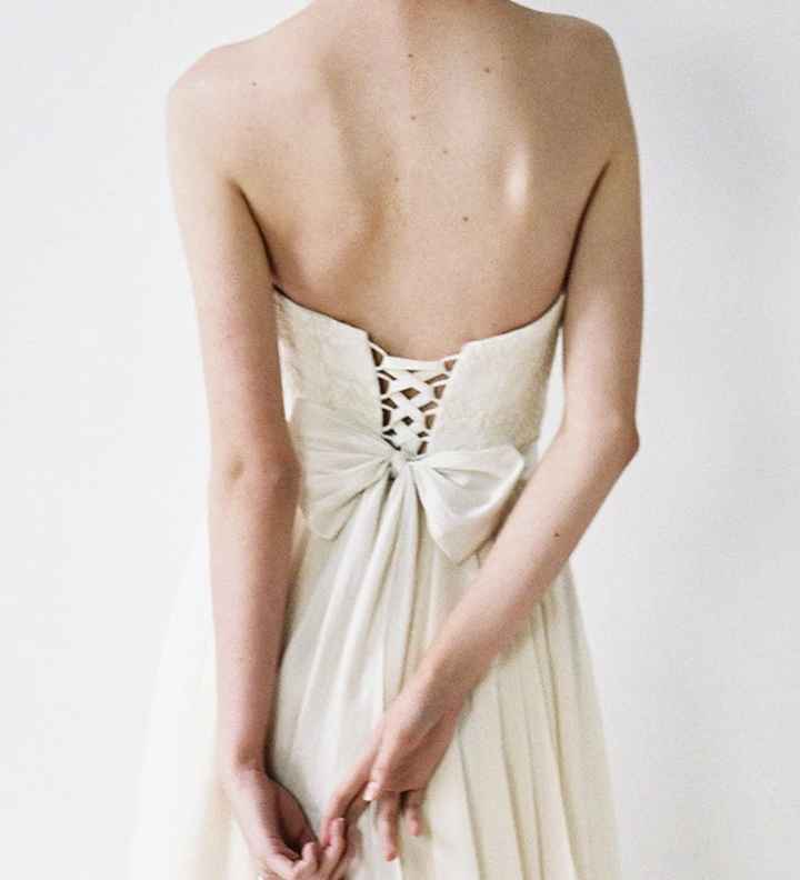 a corset to a lace back wedding dress ...