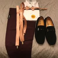 Burgundy grooms attire - 2