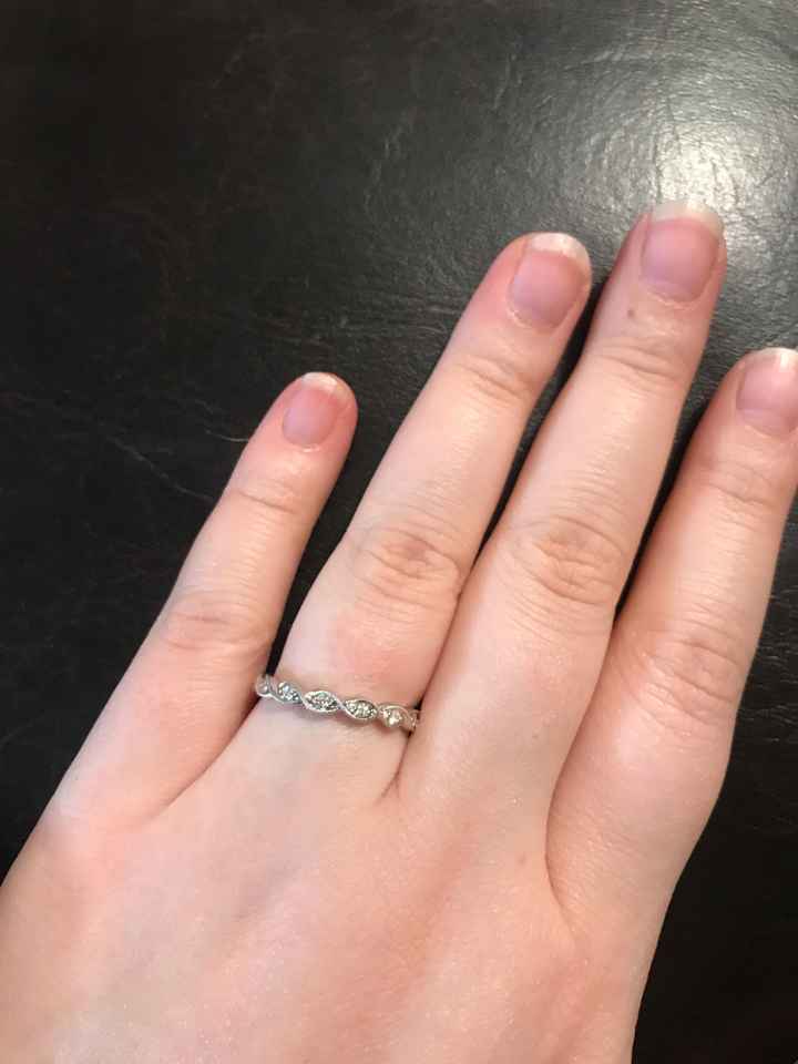 Just got my wedding band! Show yours off ladies! - 1