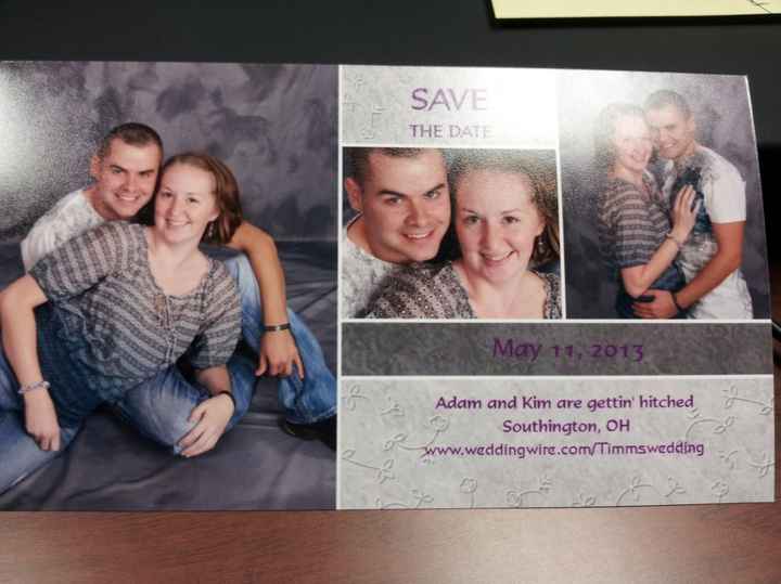 YAHHHHH!!!!! My Save the Date Cards Arrived