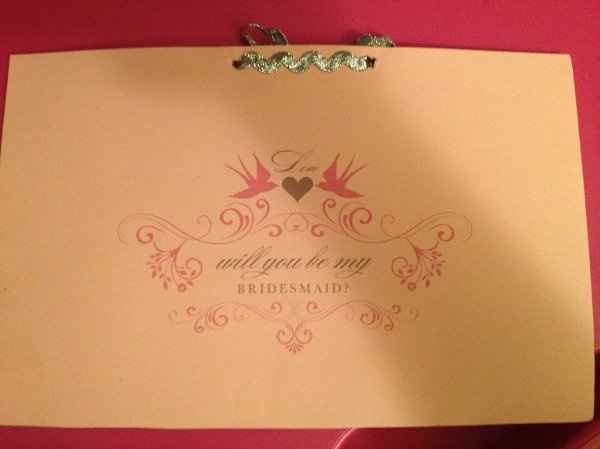 Cards for bridesmaids/DIY pics included