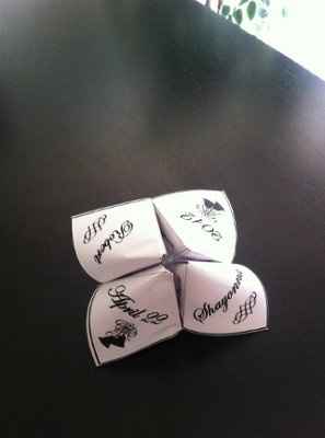 DIY Cootie Catcher Wedding Favors