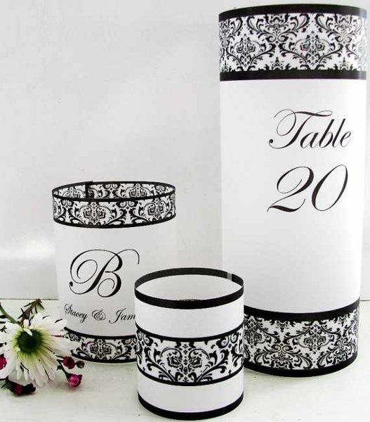 Black/Red Damask Wedding