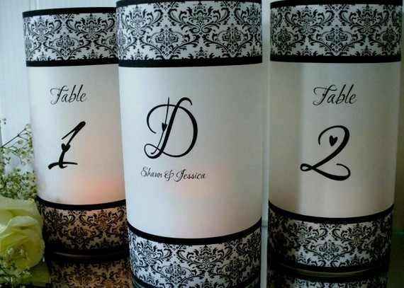 Black/Red Damask Wedding