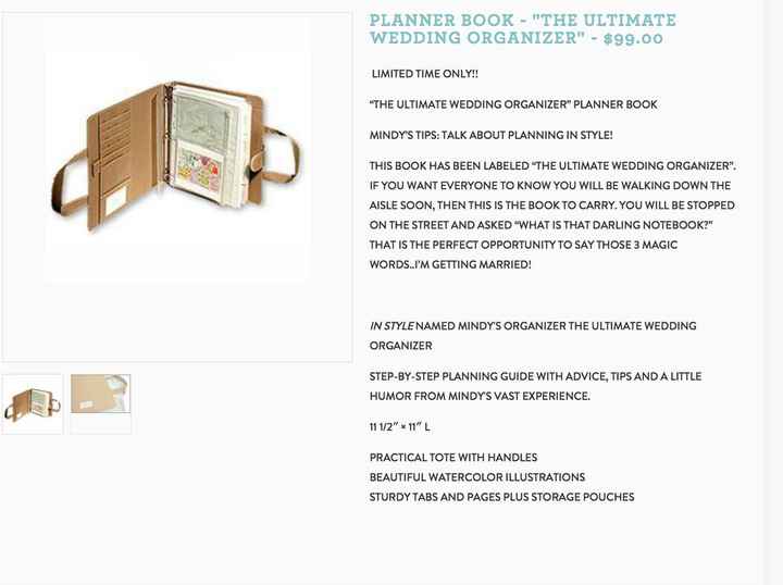 Has anyone tried the Mindy Wiess wedding planner?