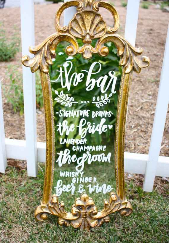 Where to find a cheap vintage mirror for a welcome sign?