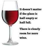 NWR: Are you a glass half full or half empty type of person?