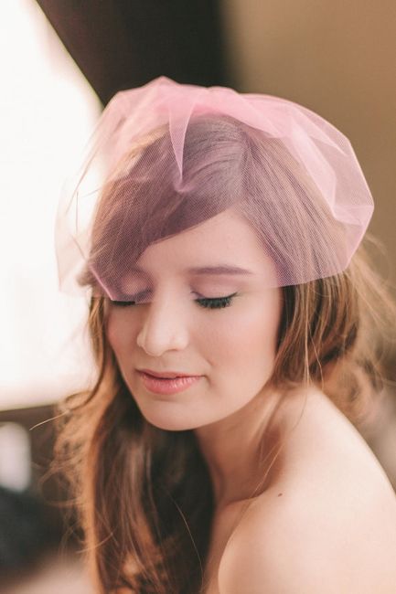 blush veil with a ivory dress?