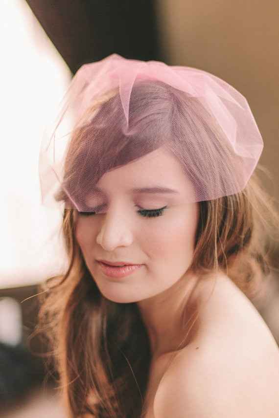 blush veil with a ivory dress?