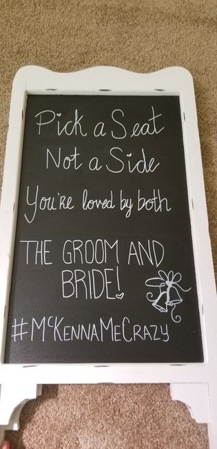 Displaying wedding hashtag - 1