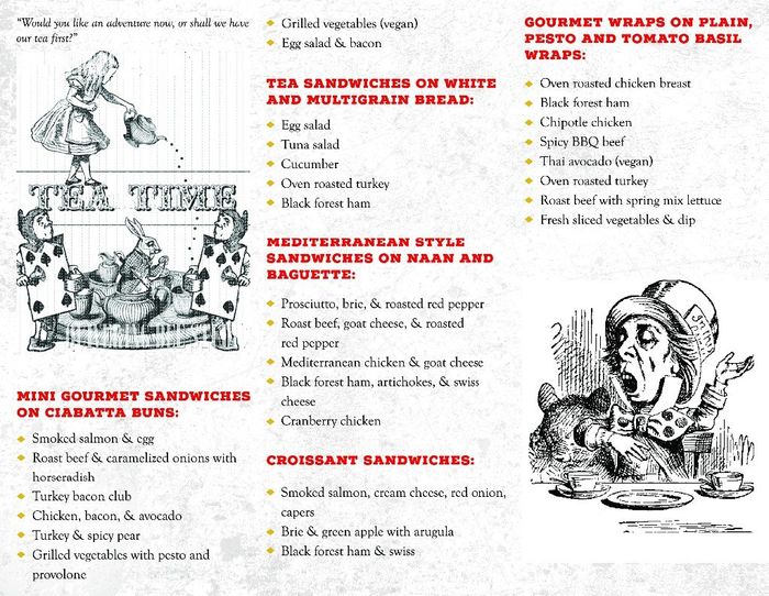 Wedding food menu cards 7