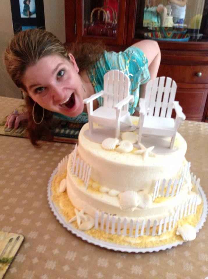 MY DD & her bridal shower cake