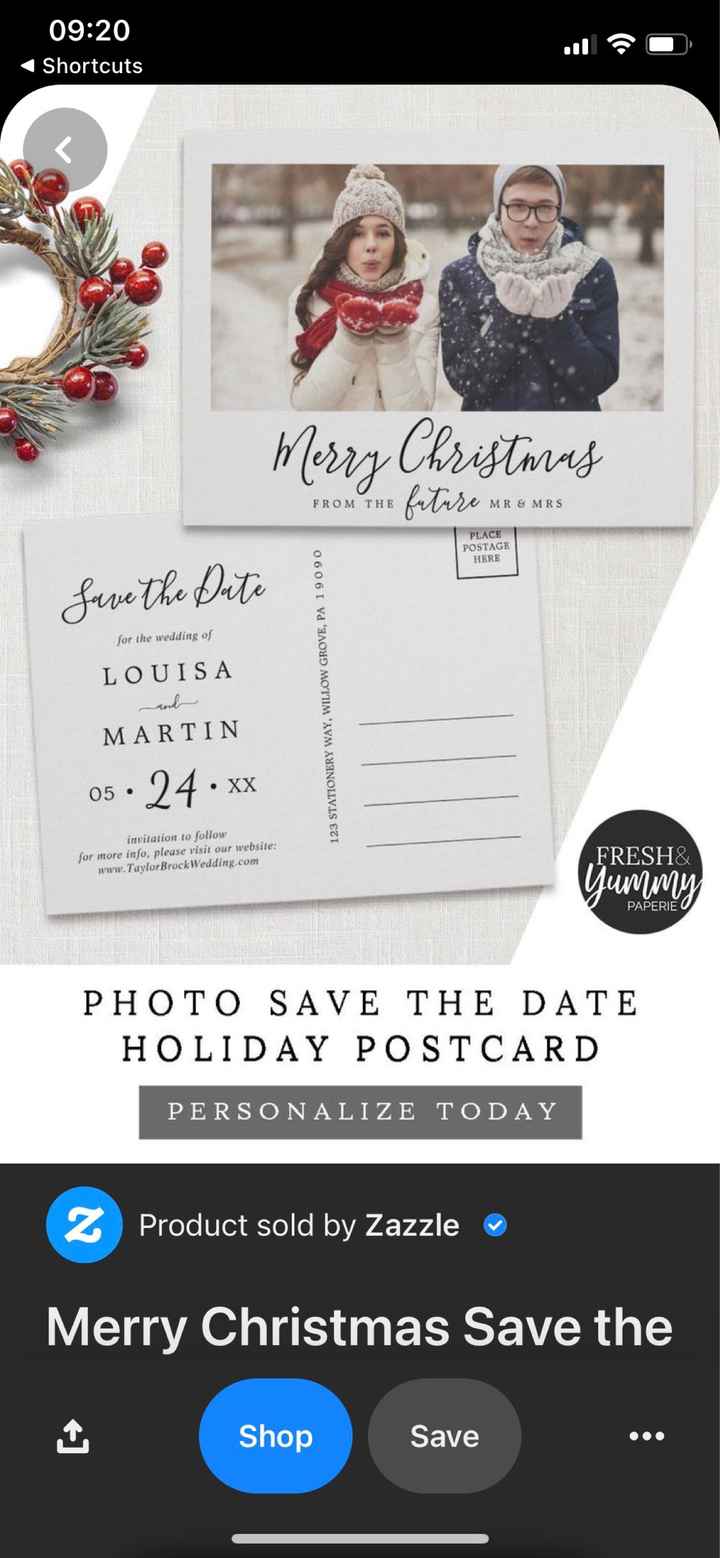 Too early for save the dates? - 1