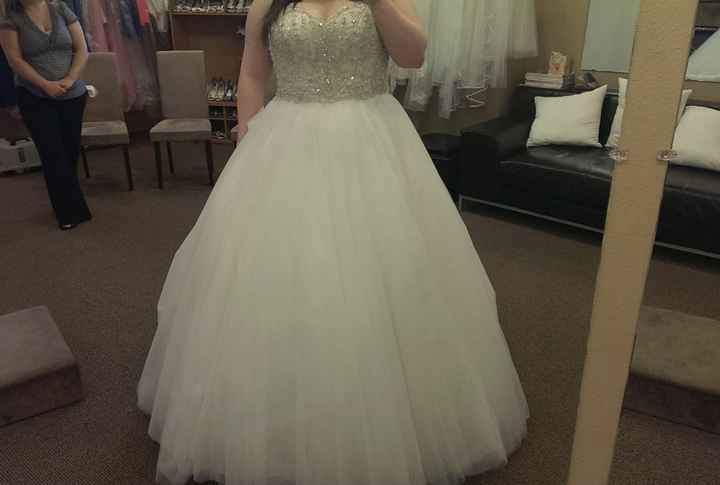 Show me you in your dress versus the model!