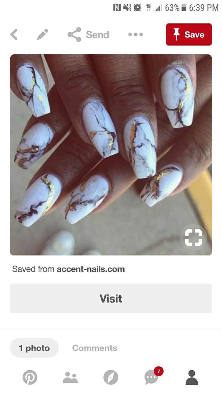 Wedding day nails - 1