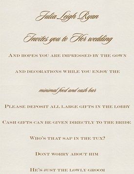 Sample wedding invitation. Comments please