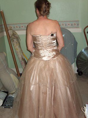 Yay for friends who can sew and hold a camera!  It really looks like a dress! Woo Hoo! (pics)