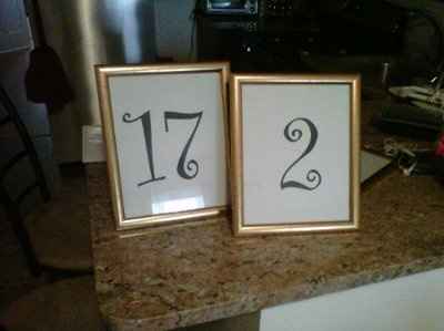 DIY guestbook and table numbers (pics)