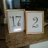 DIY guestbook and table numbers (pics)
