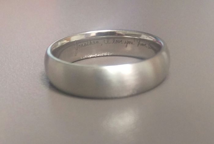 I have to share... we picked up our wedding bands! I LOVE FH's custom ring!