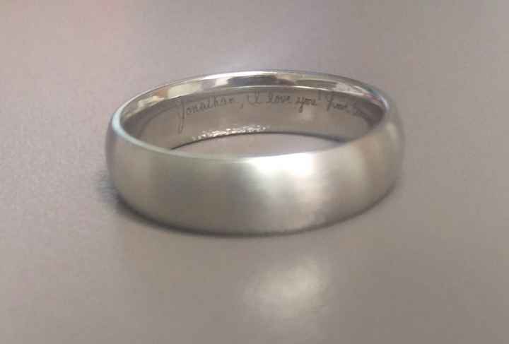 I have to share... we picked up our wedding bands! I LOVE FH's custom ring!